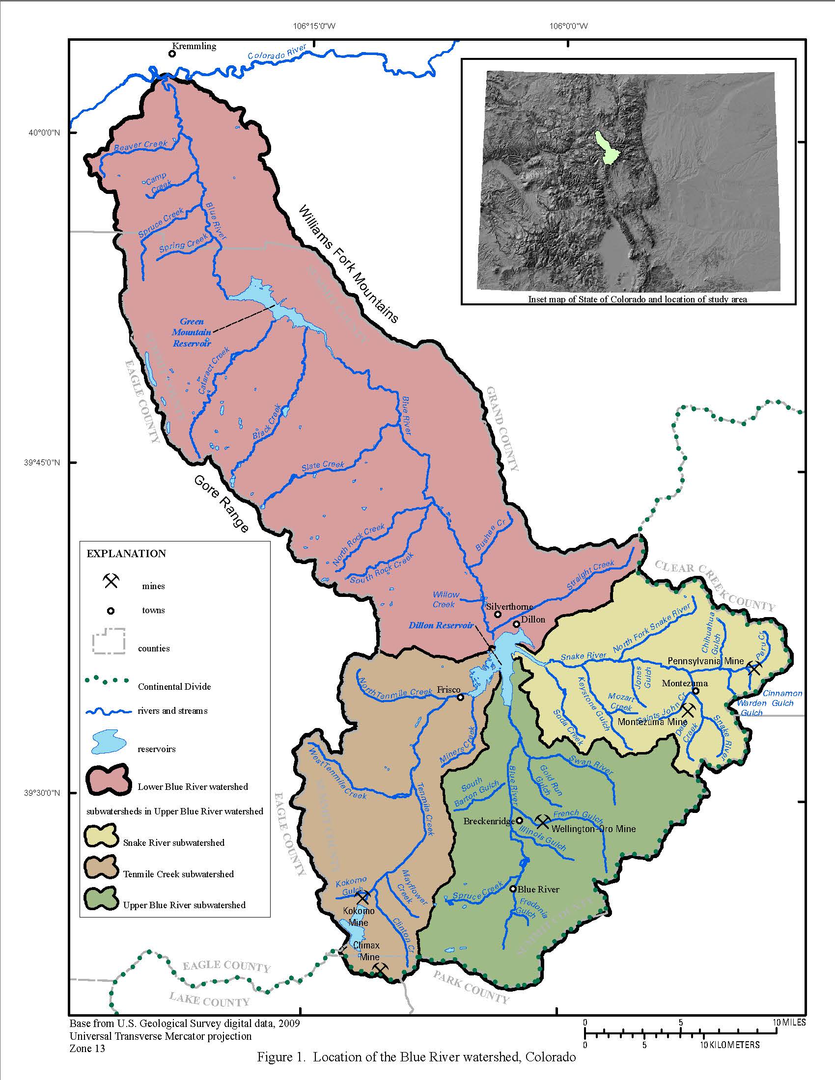Map of Summit County Watershed